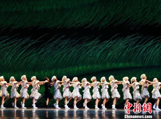 图为民族舞剧《草原英雄小姐妹》北京演出现场。　张玮摄